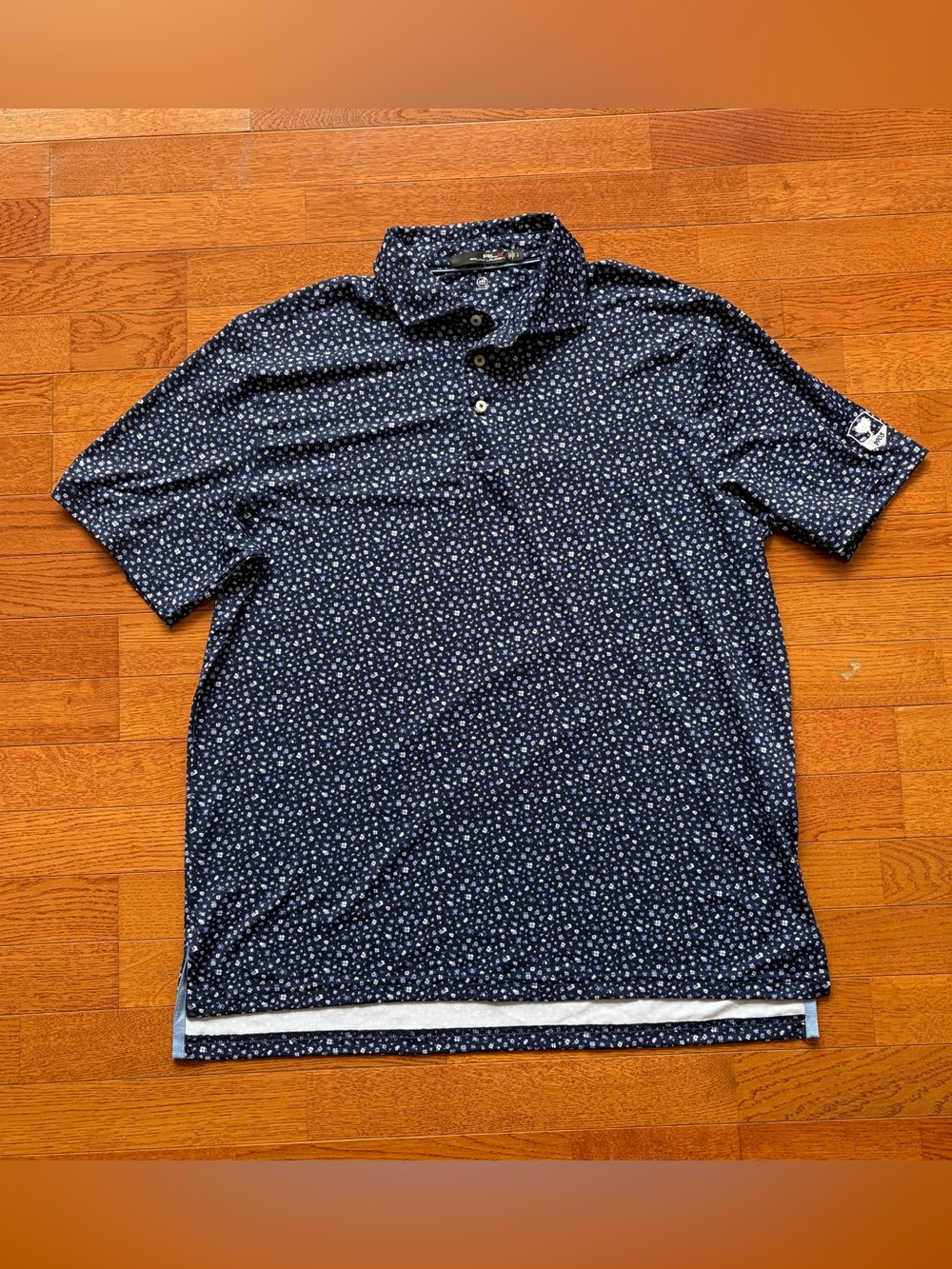Ralph Lauren RLX Floral Golf Blue Performance Polo